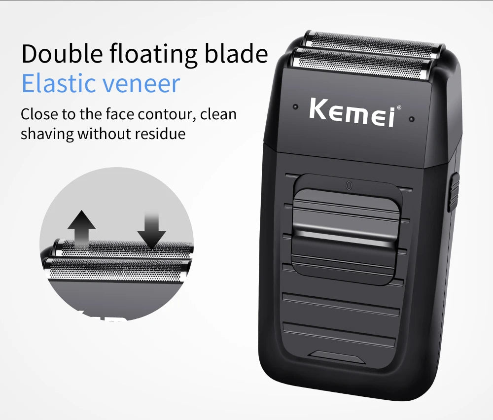 Kemei KM-1102 Cordless Twin Blade Men’s Shaver & Trimmer